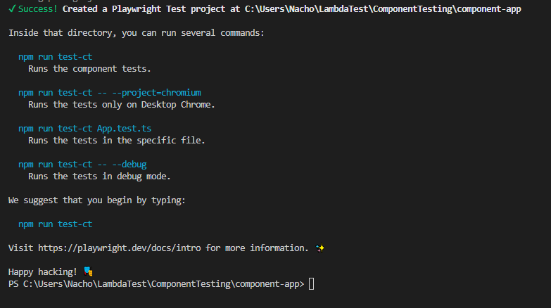 playwright test project playwright test project