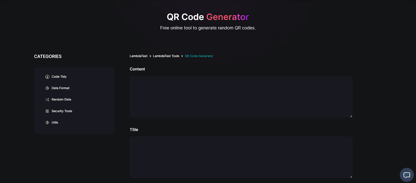 QR Code Generator QR Code Generator