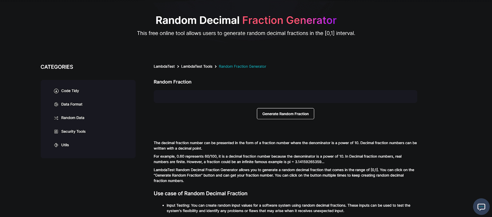 random-decimal-fraction-generator random-decimal-fraction-generator