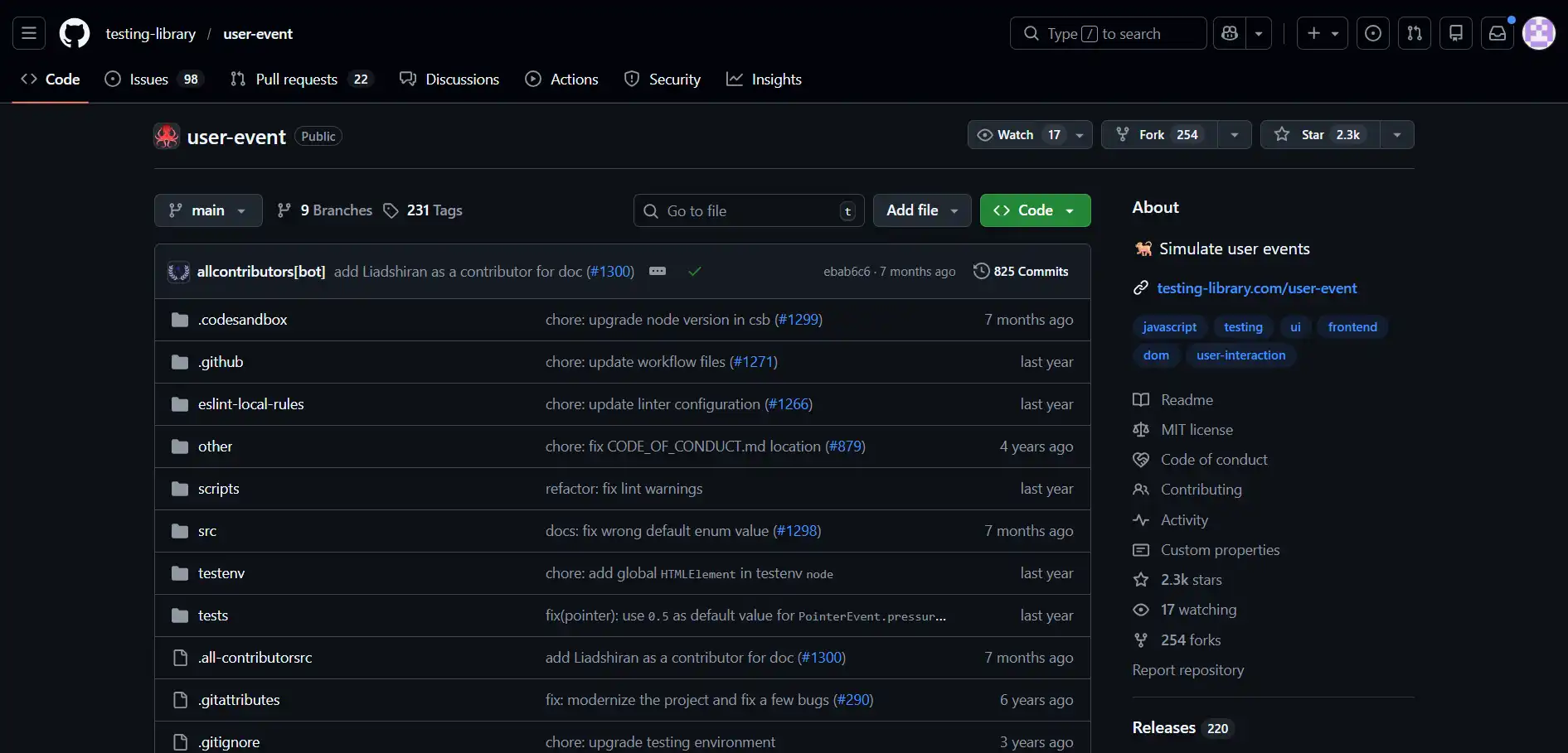 Testing Library User Event simulating realistic browser interactions