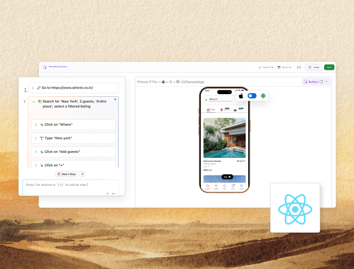 Test React Apps on Real Devices Test React Apps on Real Devices