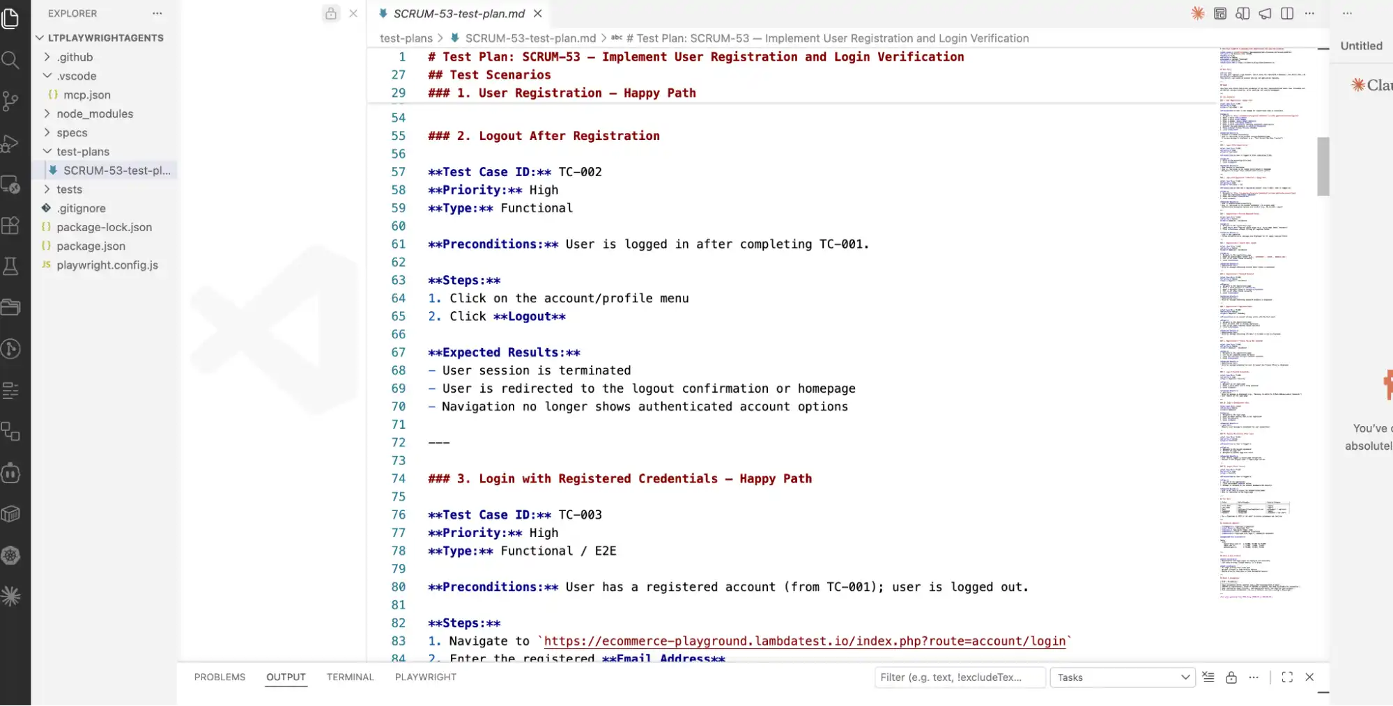 Reading user story
