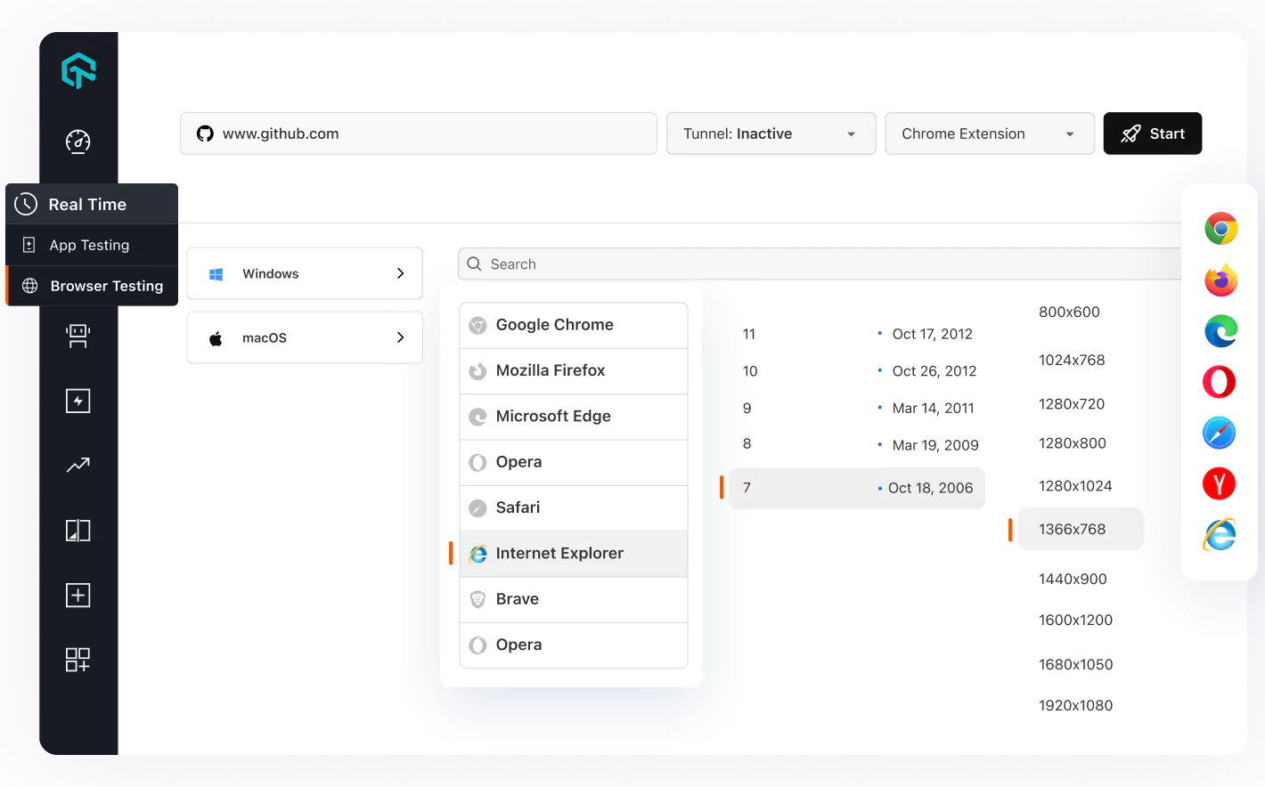 Test On Real IE Browsers Test On Real IE Browsers