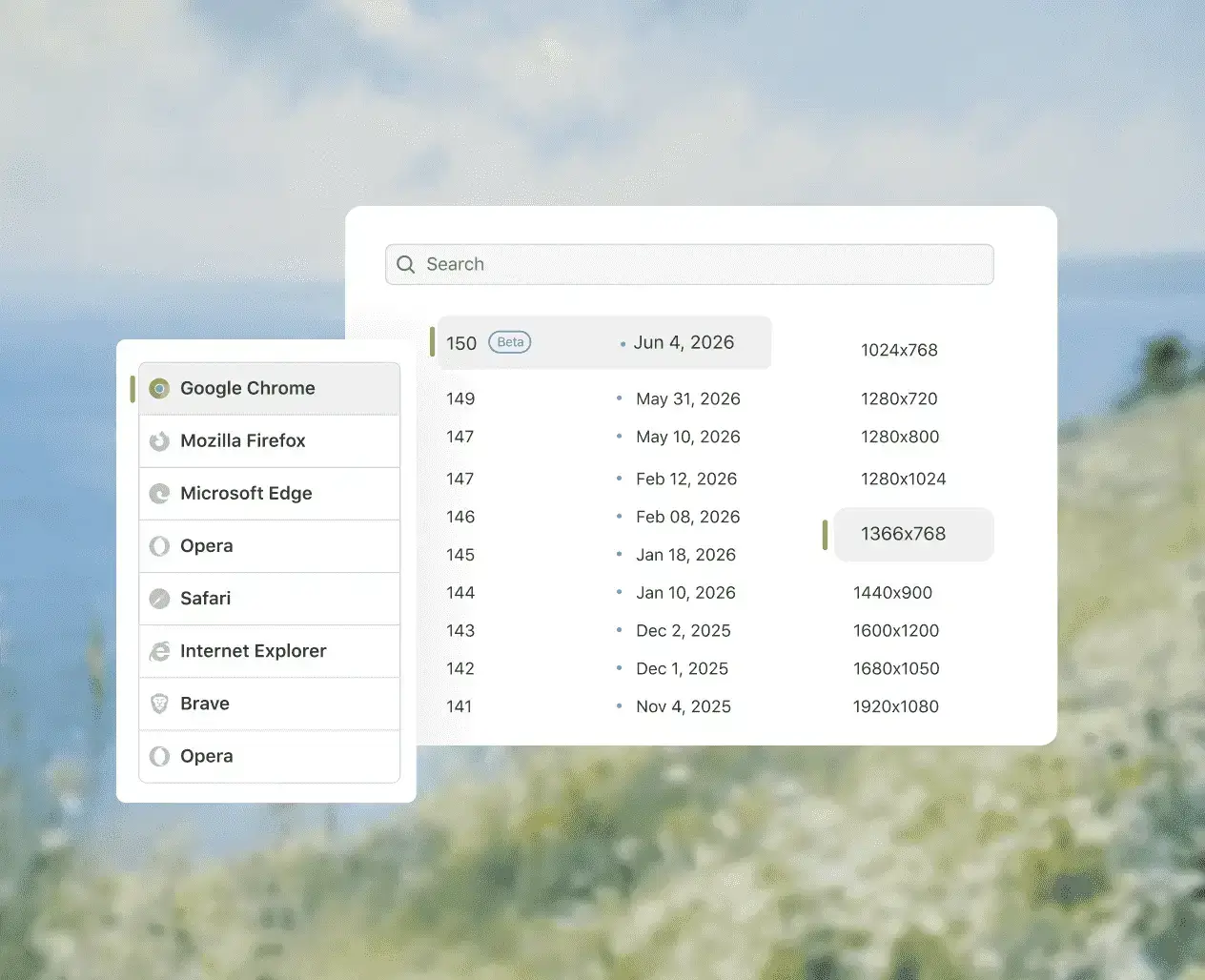 Switch between 25+ desktop screen resolutions instantly