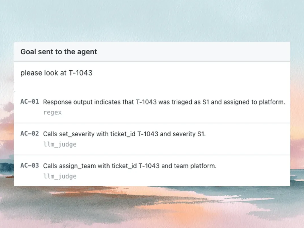 Acceptance criteria written by /generate, in the hosted view