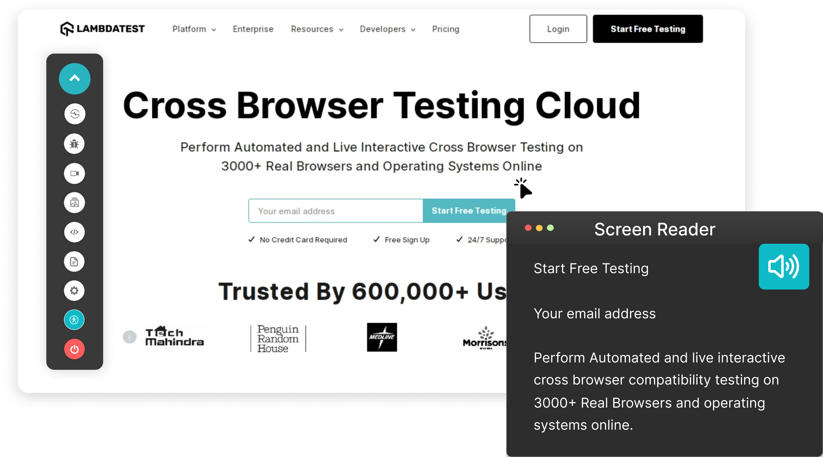 Screen Reader Compatibility Test