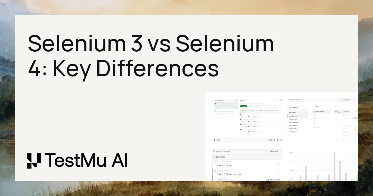 Selenium 3 vs Selenium 4: Key Differences | TestMu AI (Formerly LambdaTest)
