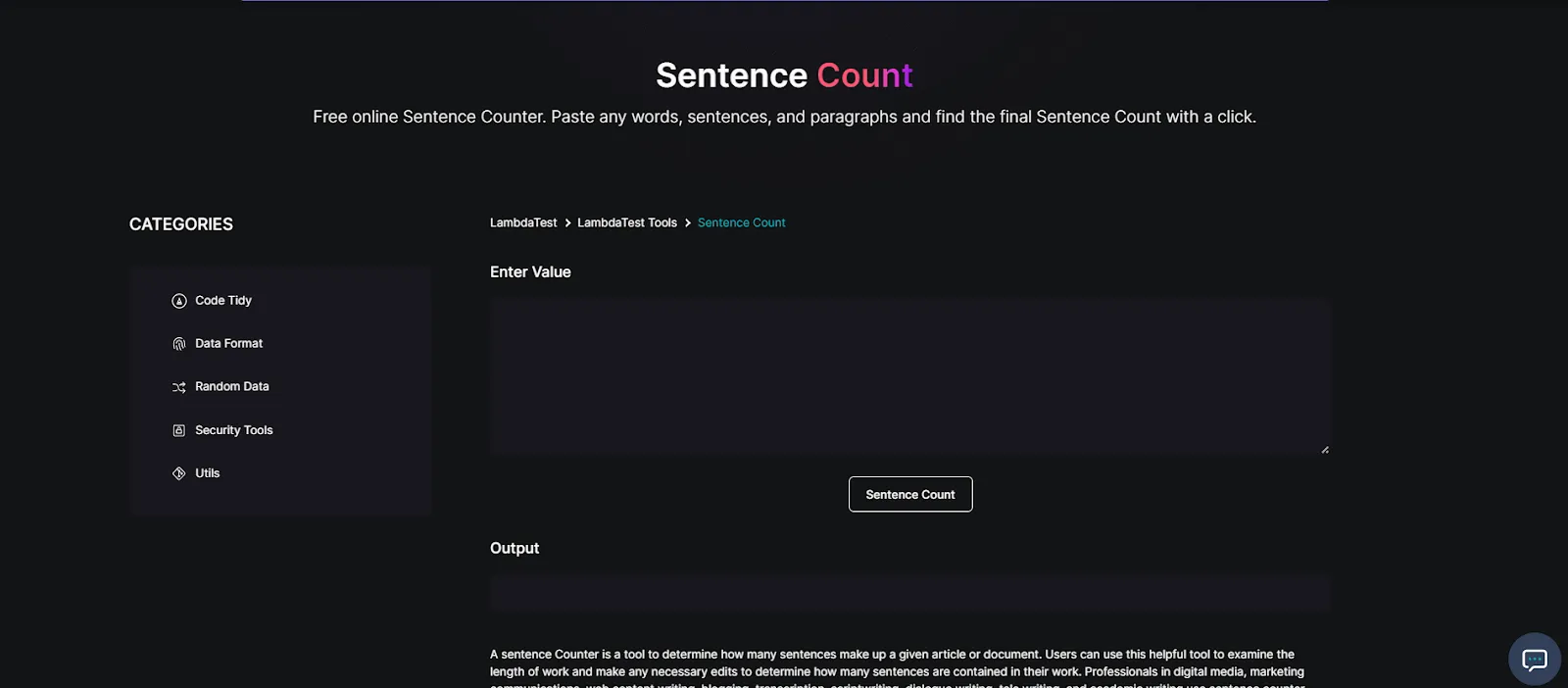 sentence count