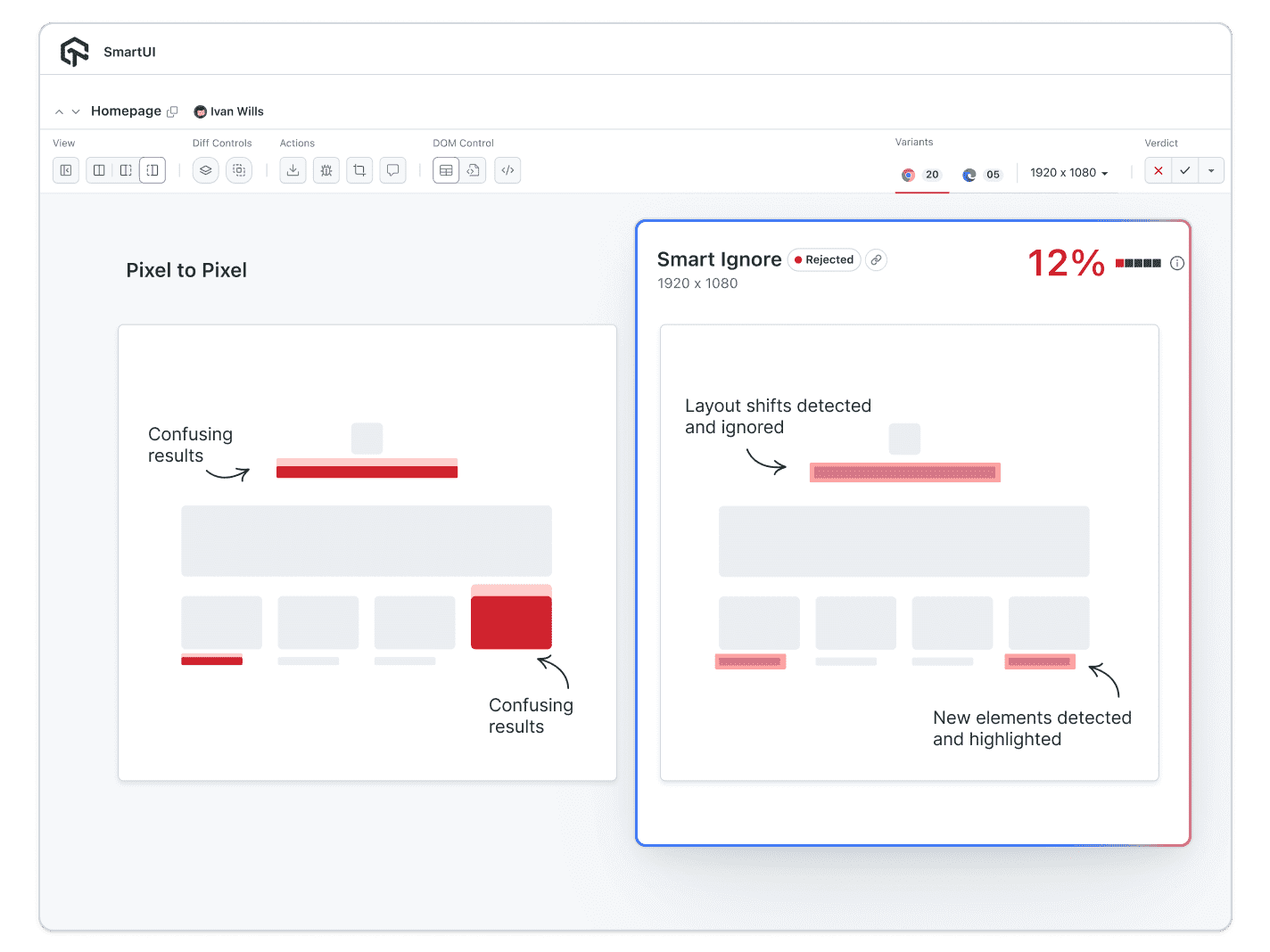 Hide Displacement Diffs With Smart Ignore