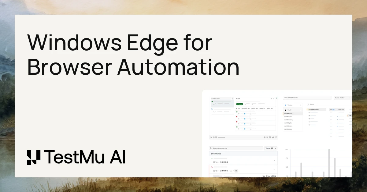 Can you use Windows Edge for browser automation? | TestMu AI (Formerly ...
