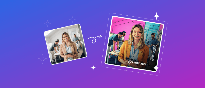 TestMu AI sticker booth