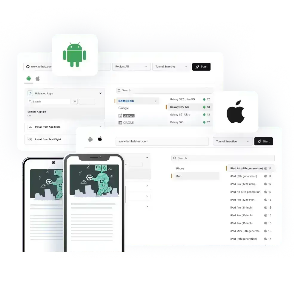 switch to real device