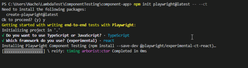 terminal output terminal output