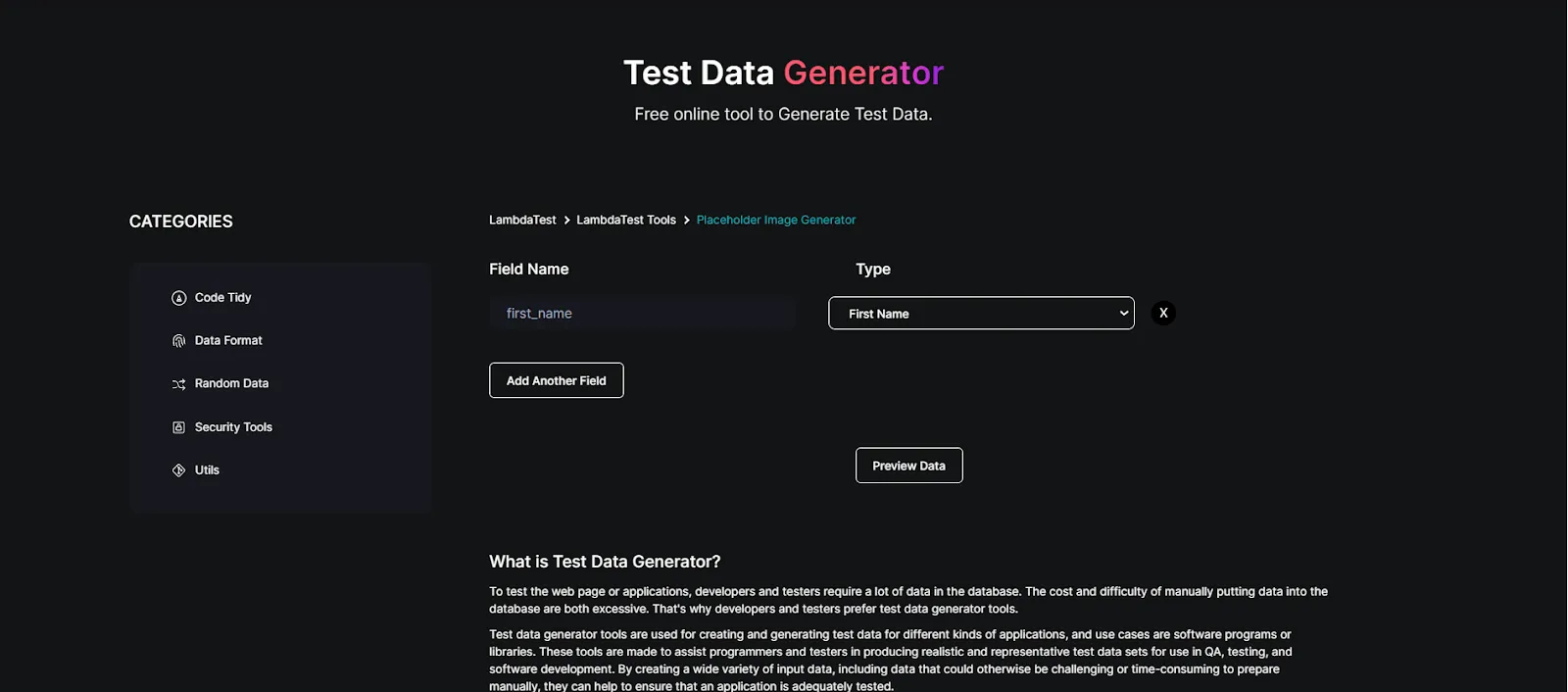Test Data Generator