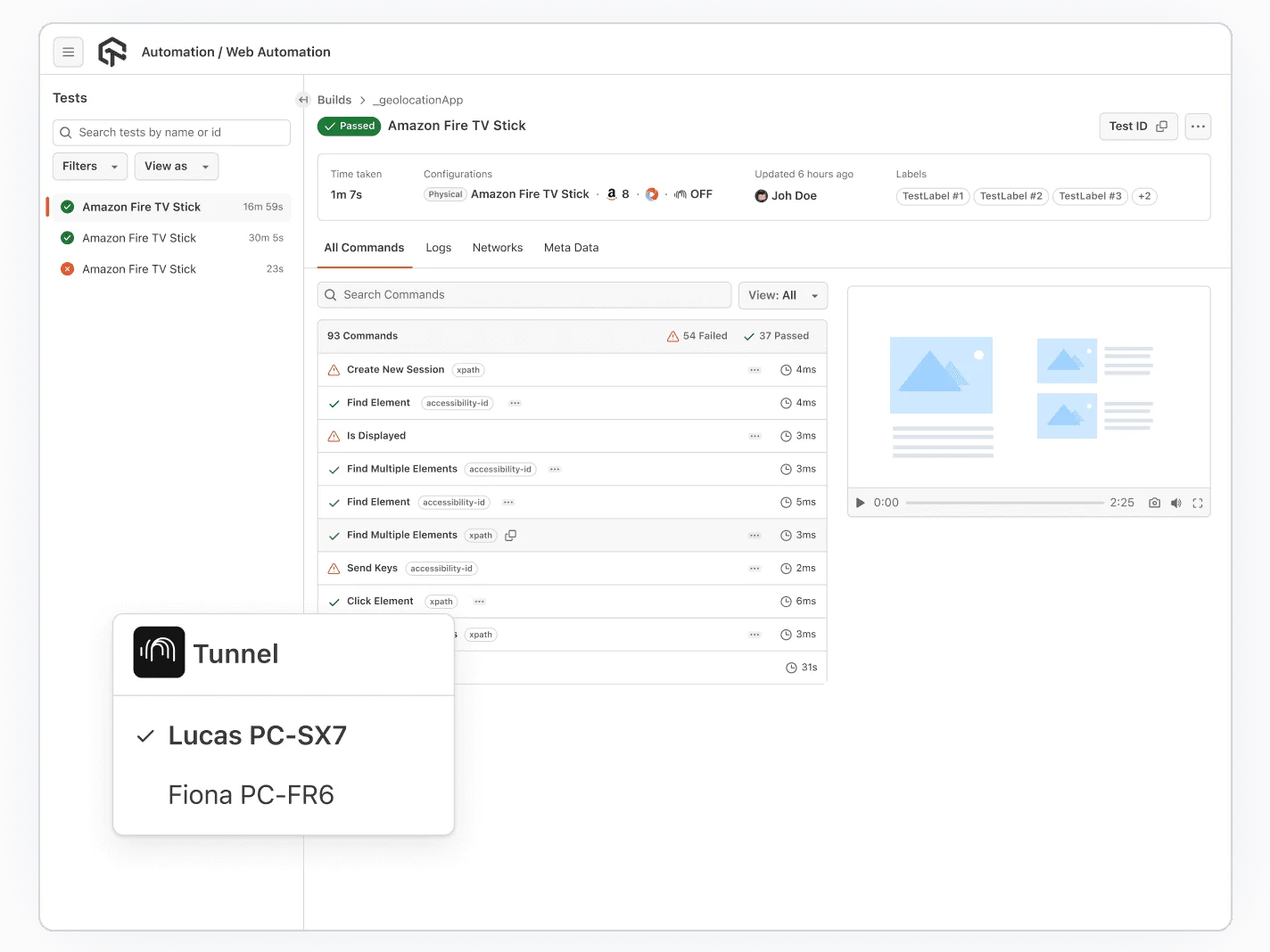 Test Locally Hosted Amazon Fire TV Apps on Cloud Test Locally Hosted Amazon Fire TV Apps on Cloud