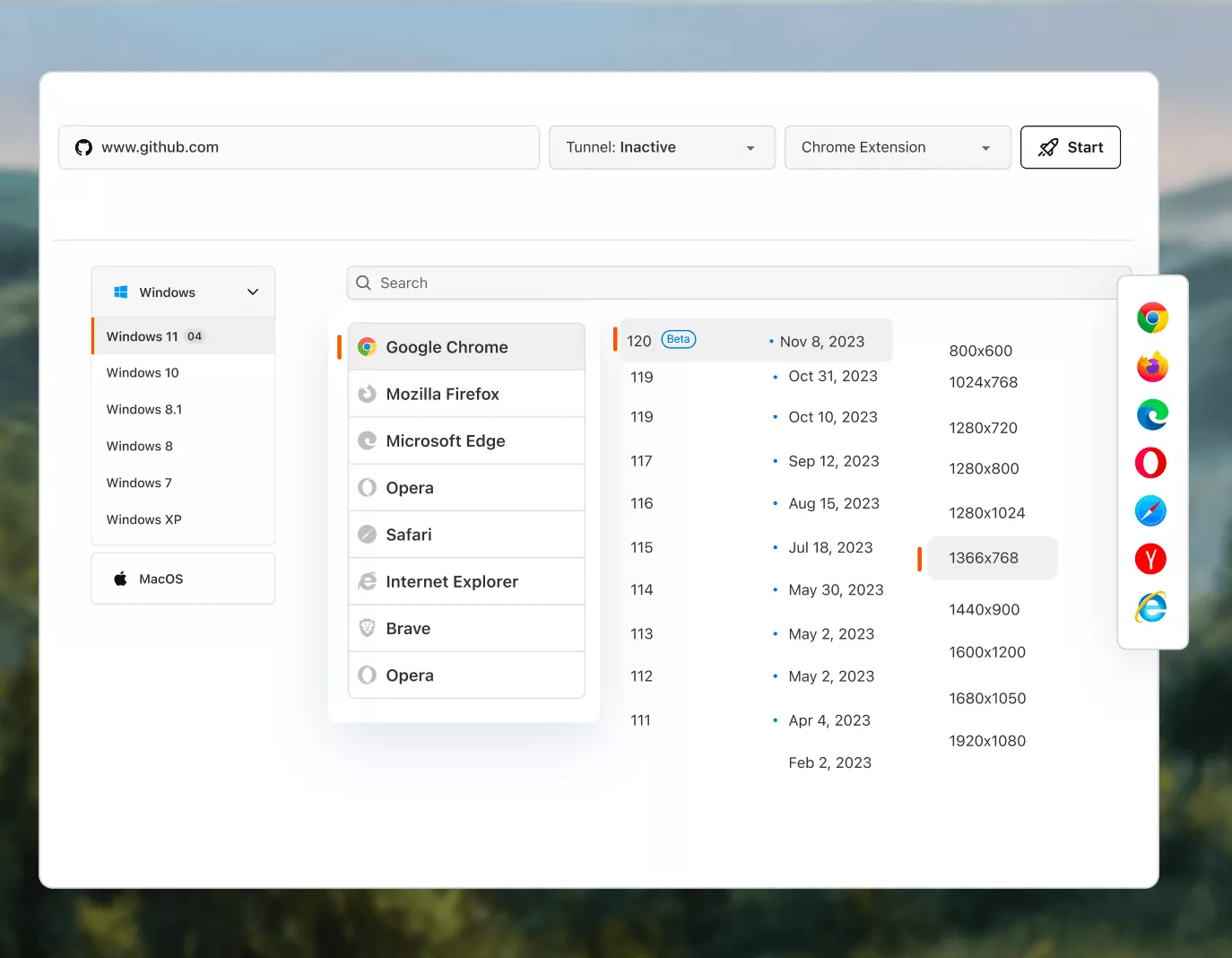 Test on Chrome browser live on real cloud machines
