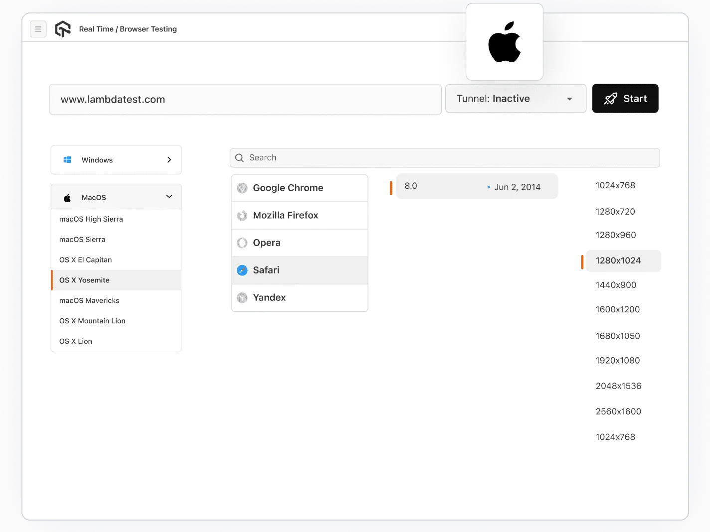 Test on macOS Yosemite Safari Browsers Online Test on macOS Yosemite Safari Browsers Online