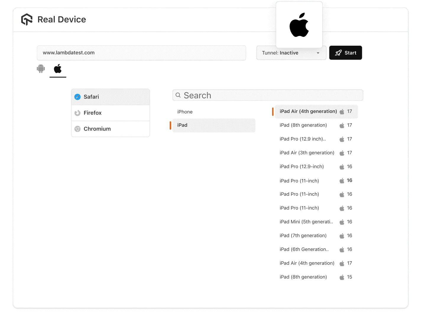Test on Real iPad Devices Test on Real iPad Devices