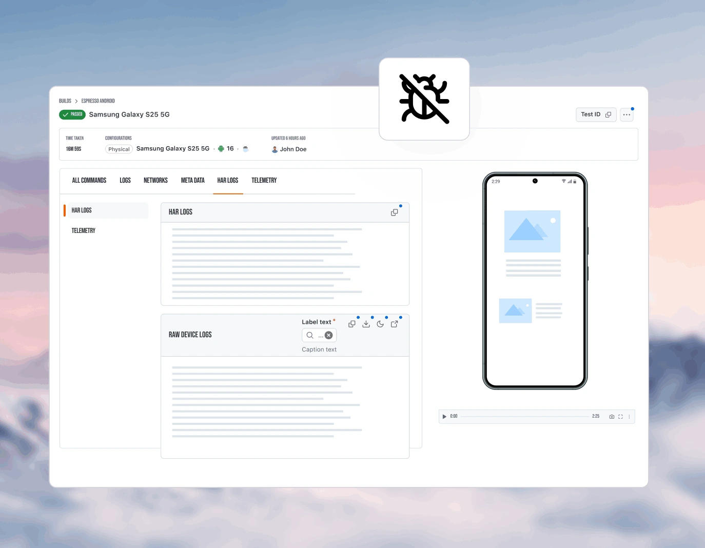 AI-Native Test Reporting and Debugging