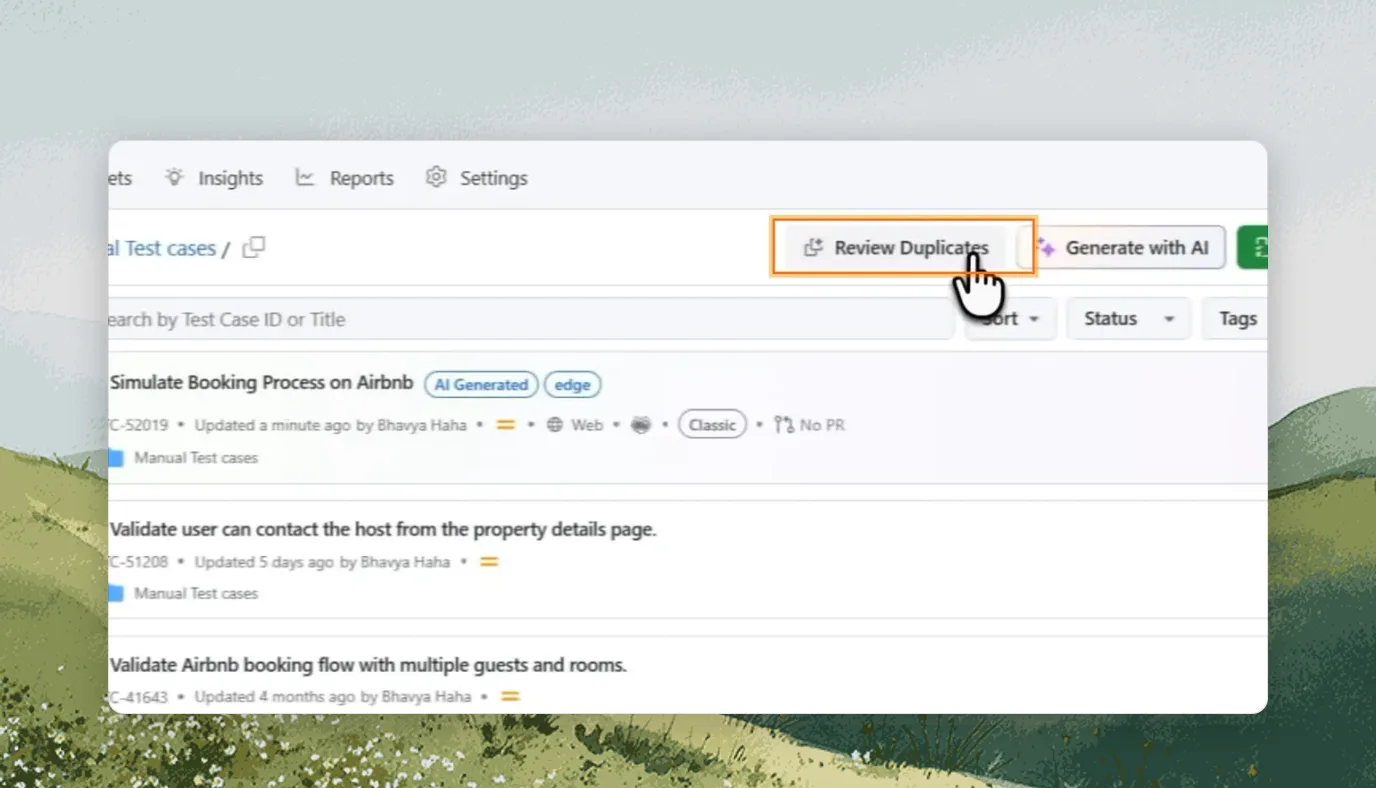 Review Duplicates in the TestMu AI Test Deduplication Agent Review Duplicates in the TestMu AI Test Deduplication Agent