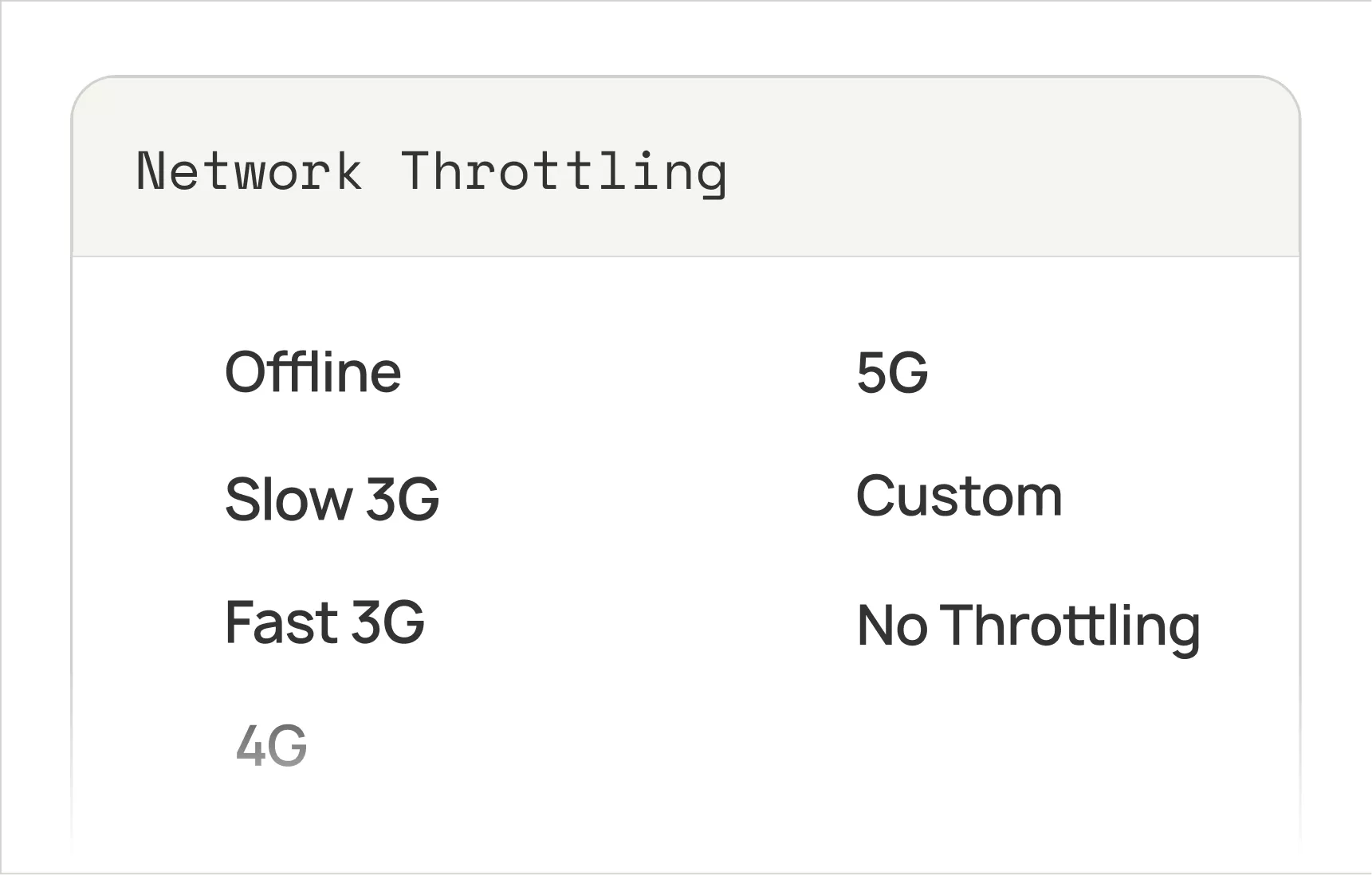 Network Throttling