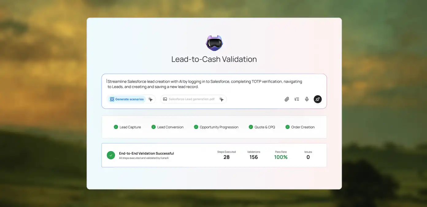 Lead-to-Cash Validation