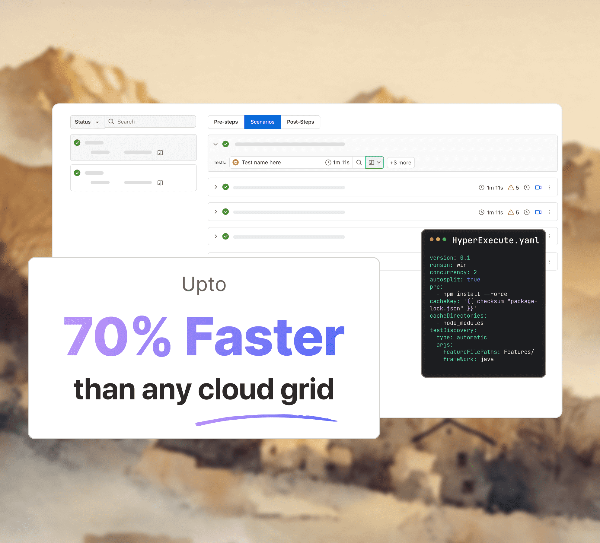 Up to 70% Faster Test Runs