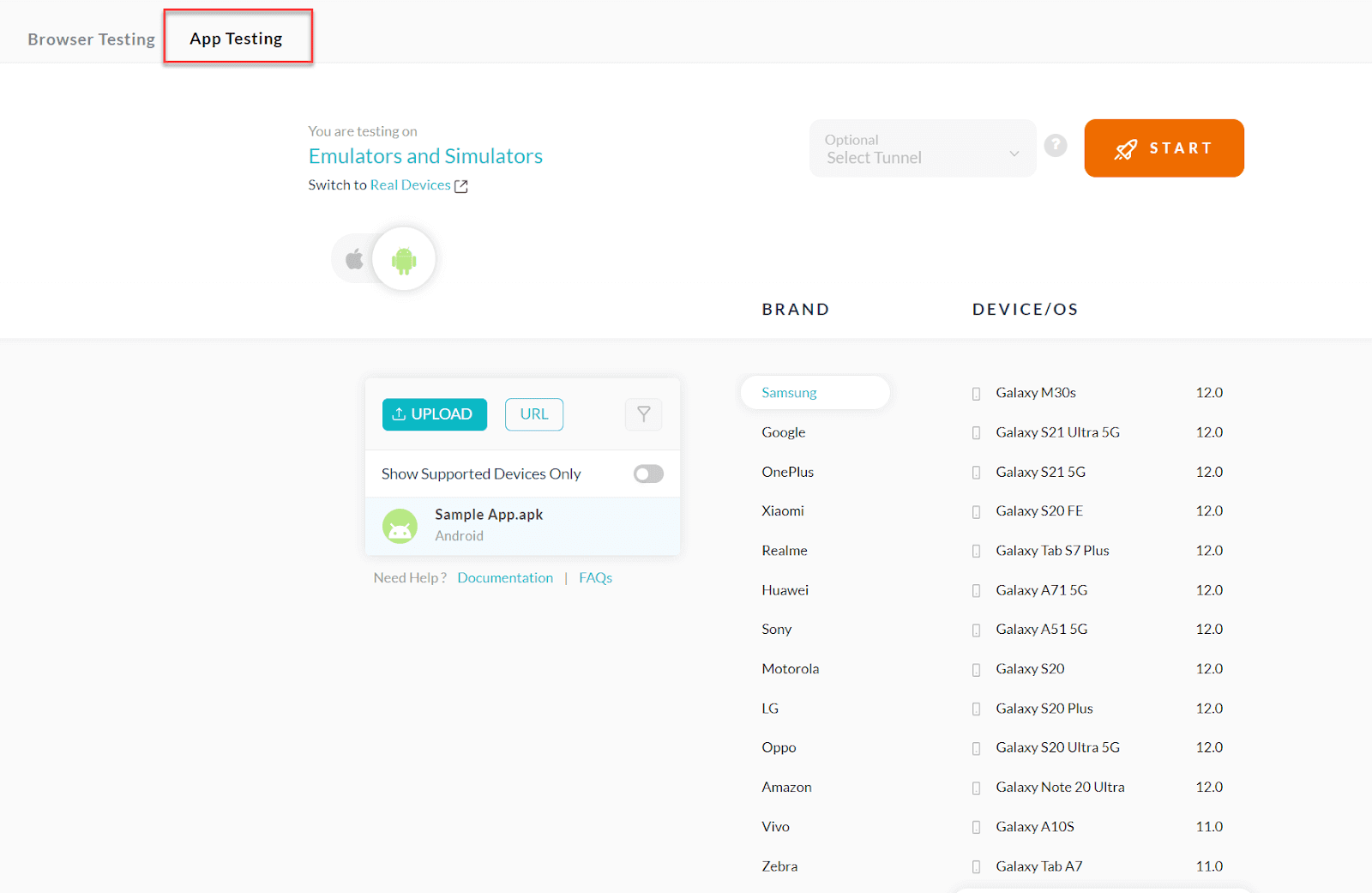 upload the app upload the app