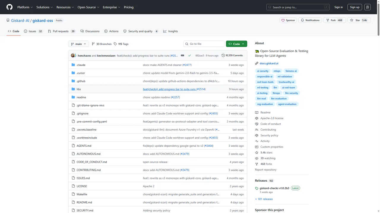 Giskard - automated vulnerability scanning for chatbots Giskard open-source LLM testing and red-teaming library on GitHub