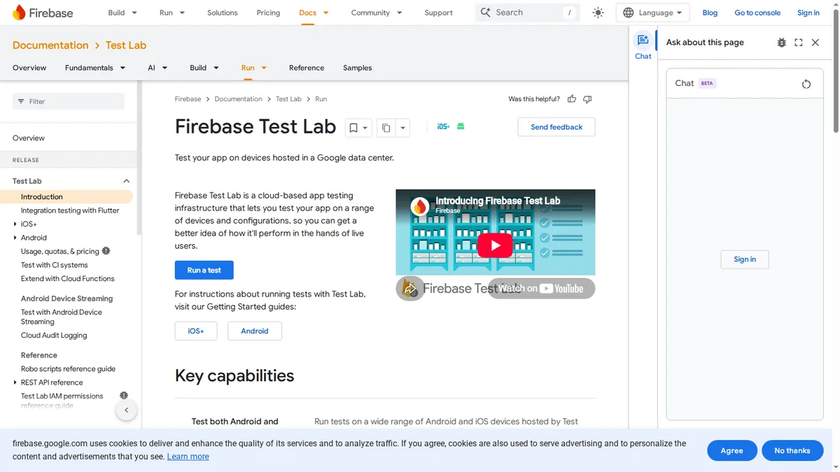 Firebase Test Lab Firebase Test Lab