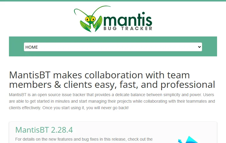 MantisBT - open-source bug tracker with test management MantisBT homepage describing the open-source issue tracker that adds test management through plugins