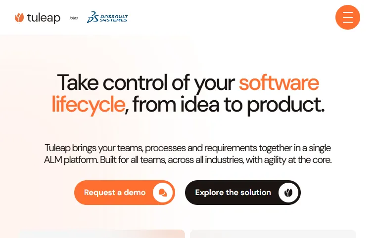 Tuleap - open-source ALM and test management Tuleap homepage positioning it as an ALM platform to manage the software lifecycle from idea to product