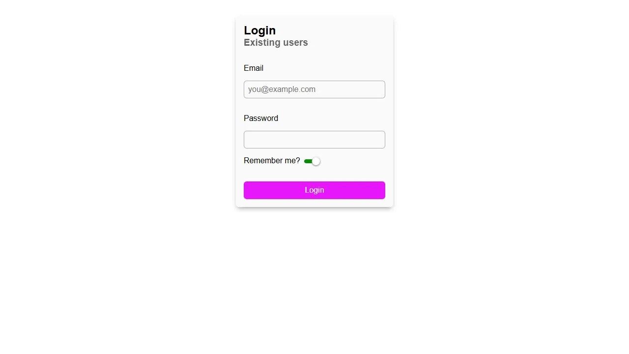 Blaze UI example output Blaze UI example rendered in Chrome