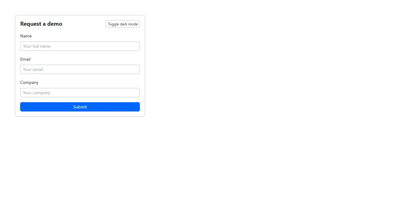 Halfmoon example output Halfmoon example rendered in Chrome