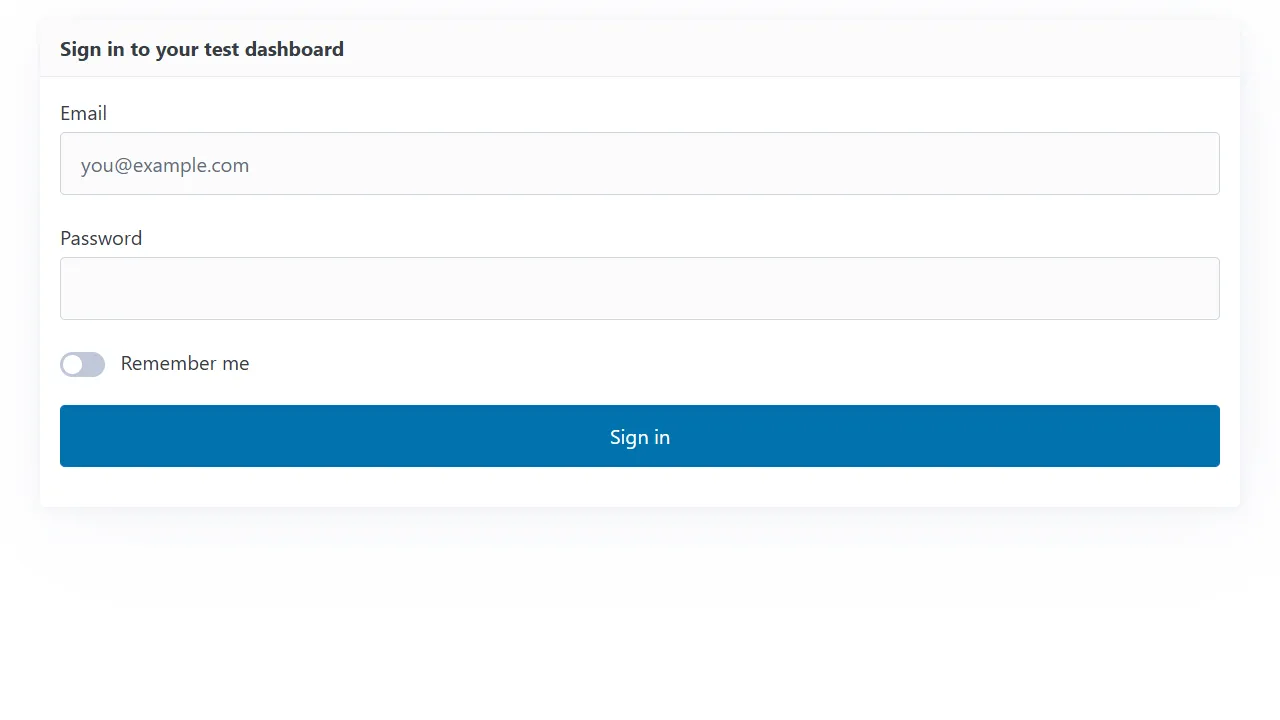 Pico CSS example output Pico CSS example rendered in Chrome