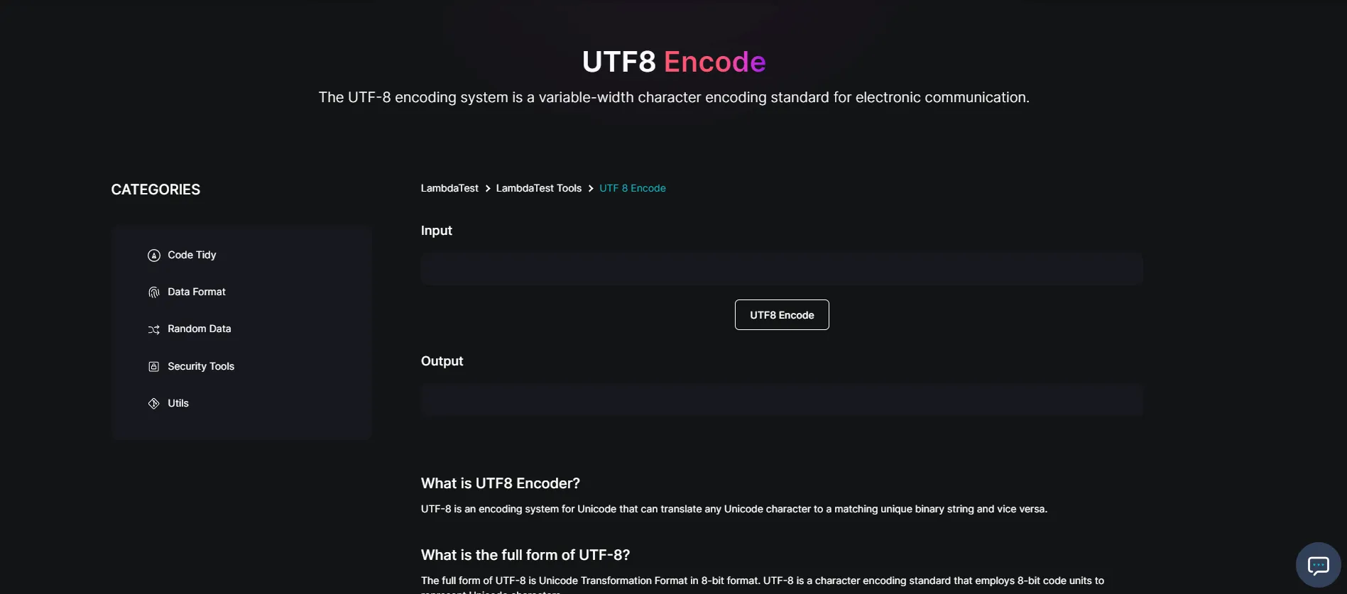 UTF8 Encode free tool