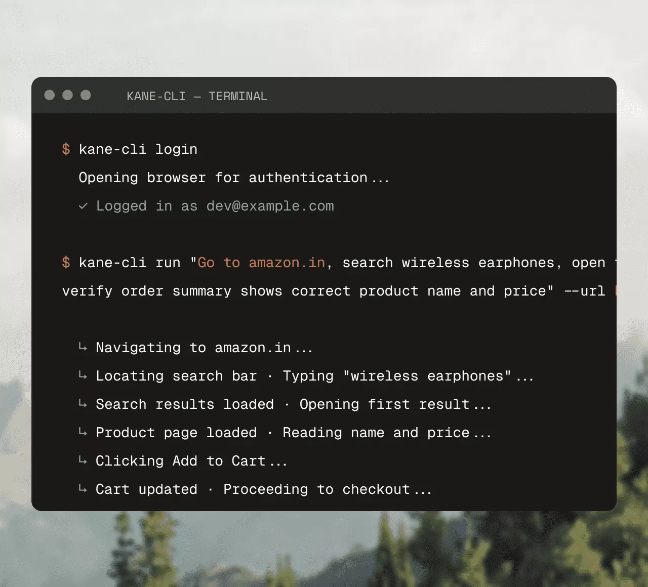 Validate AI website tests from the terminal with Kane CLI
