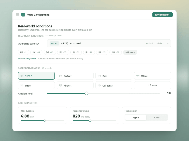 Test Real-World Conditions with Telephony Controls