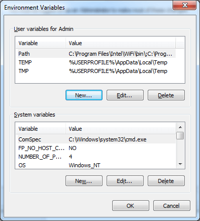 Environment variable Environment variable