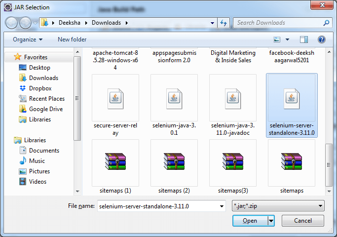 JAR Selection JAR Selection
