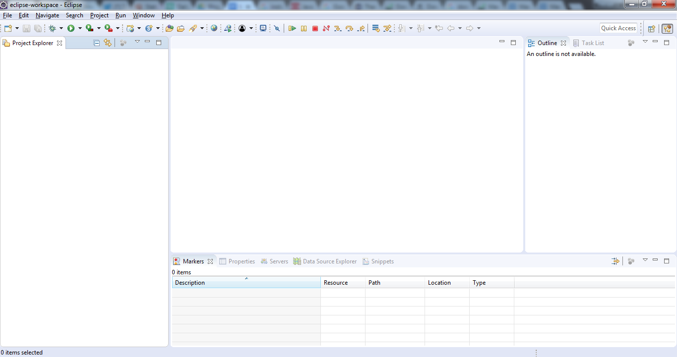 eclipse IDE window eclipse IDE window