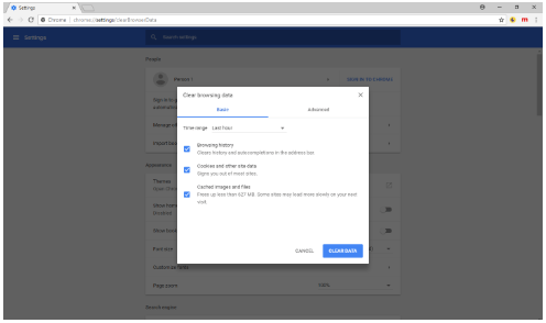 common problem in Chrome browser testing