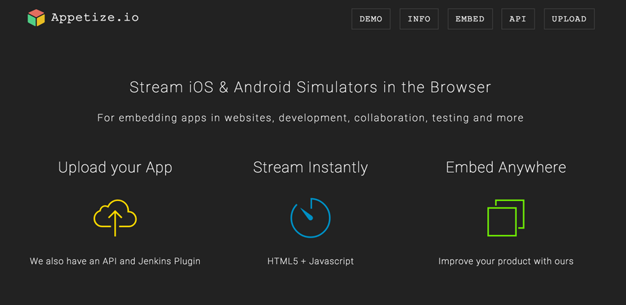 Appetize.io (Browser-based)