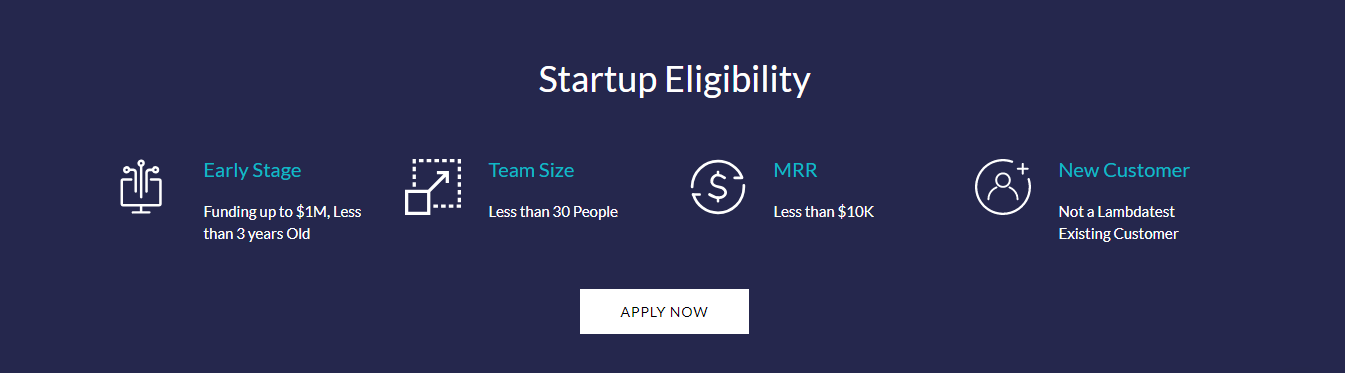 startup eligibility startup eligibility