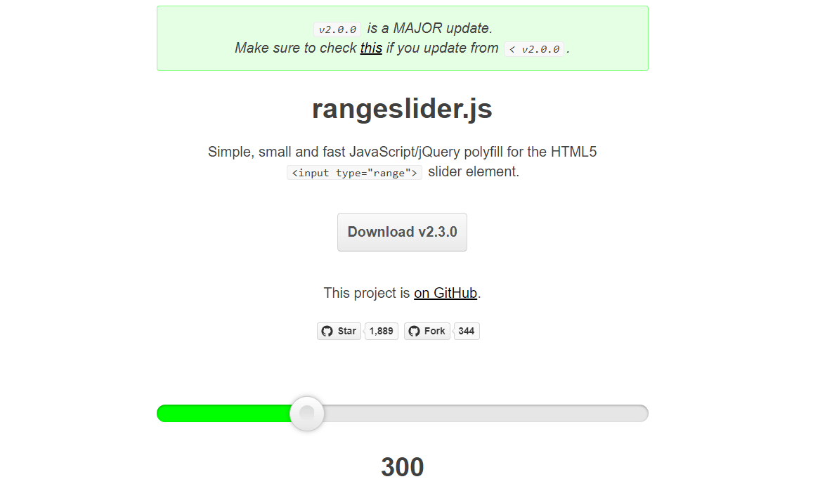 rangeslider.js polyfill