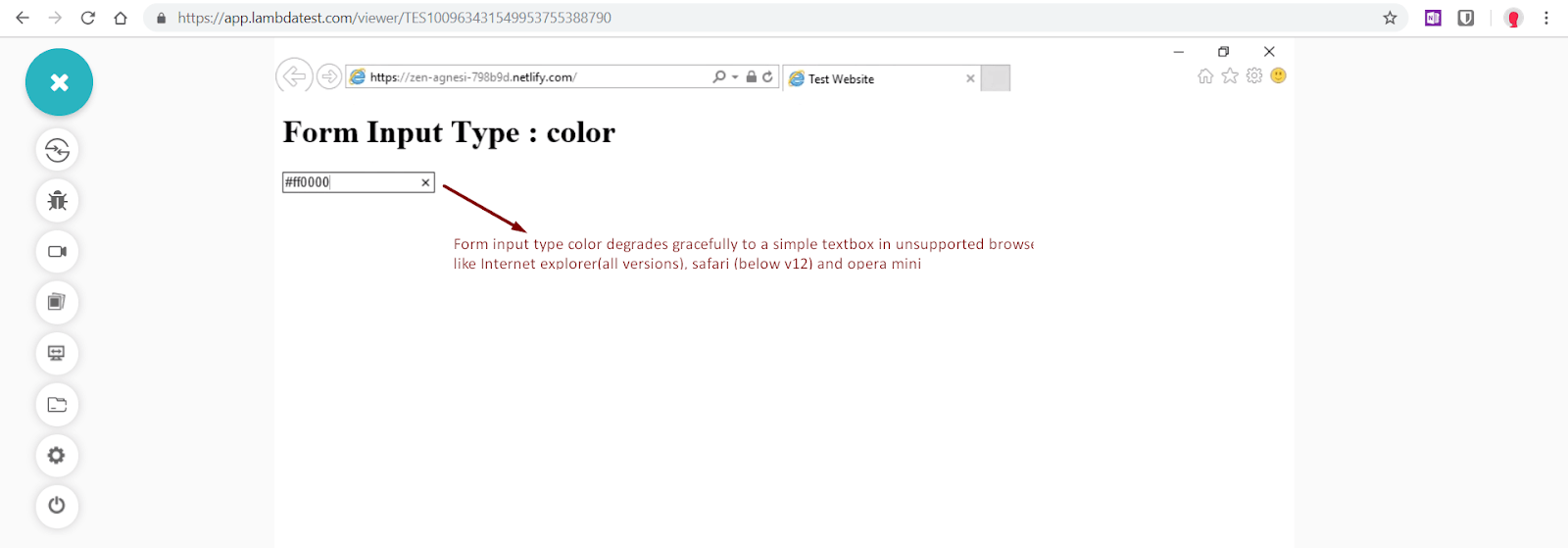 Cross Browser Compatibility Issues With Form Input Type