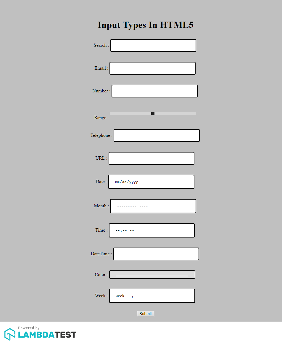 HTML5 Input Fields In Opera 56