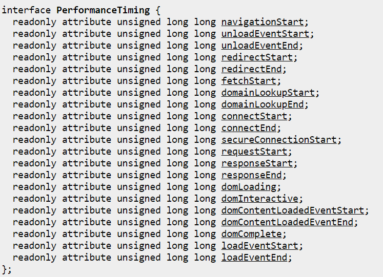 PerformanceTiming