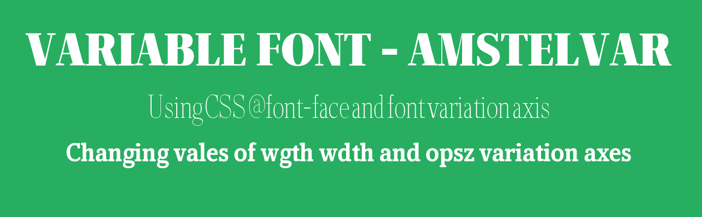 Support For Variable Fonts Support For Variable Fonts
