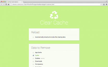 clear cache clear cache